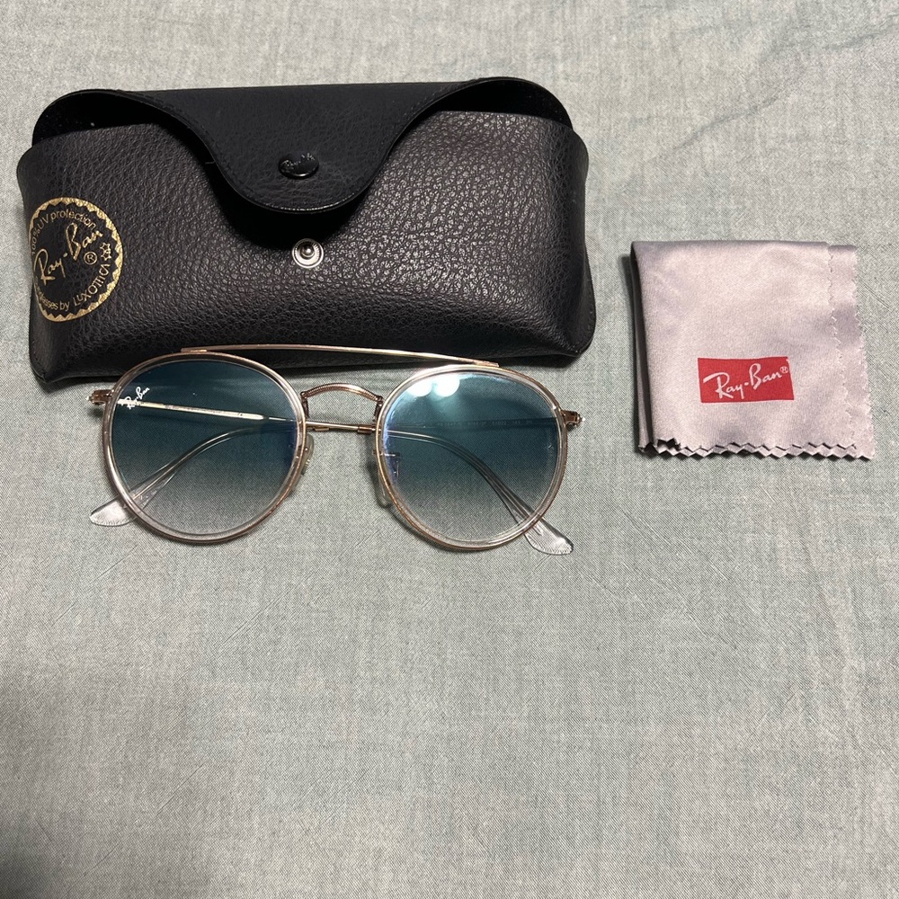 Double Bridge Aviator Sunglasses